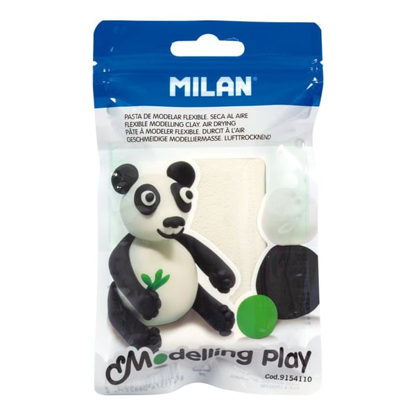 Milan Modelling Play Modellering ler 100 g Hvid 1 stk