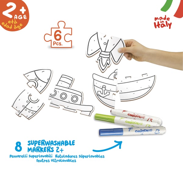 Pikkukuva 3 / 3: Carioca Coloring Puzzle Tranports BABY