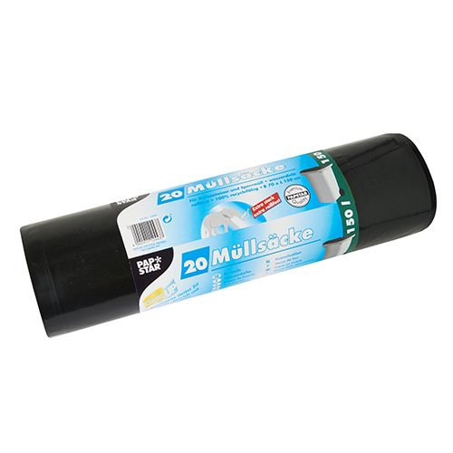 Papstar 12443 skraldepose 150 L Sort 20 stk Papstar 12443 skraldepose 150 L Sort 20 stk