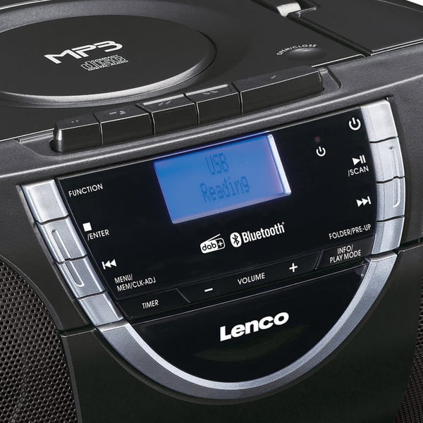 Miniatyrbillede 3 af 6: Lenco SCD-600 Sort, Sølv Personlig CD-afspiller