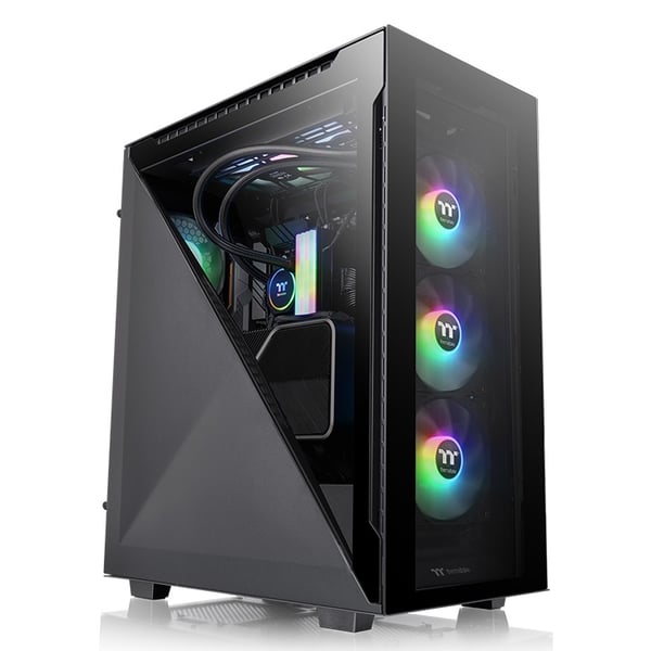 Miniatyrbild 1 av 6: Thermaltake Divider 500 TG ARGB Midi Tower Svart
