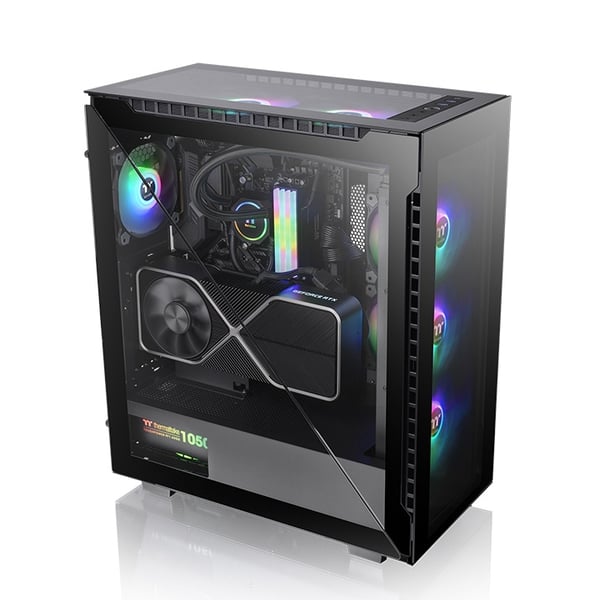 Miniatyrbild 4 av 6: Thermaltake Divider 500 TG ARGB Midi Tower Svart