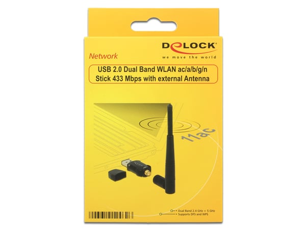 DeLOCK 12462 verkkokortti WLAN 433 Mbit/s