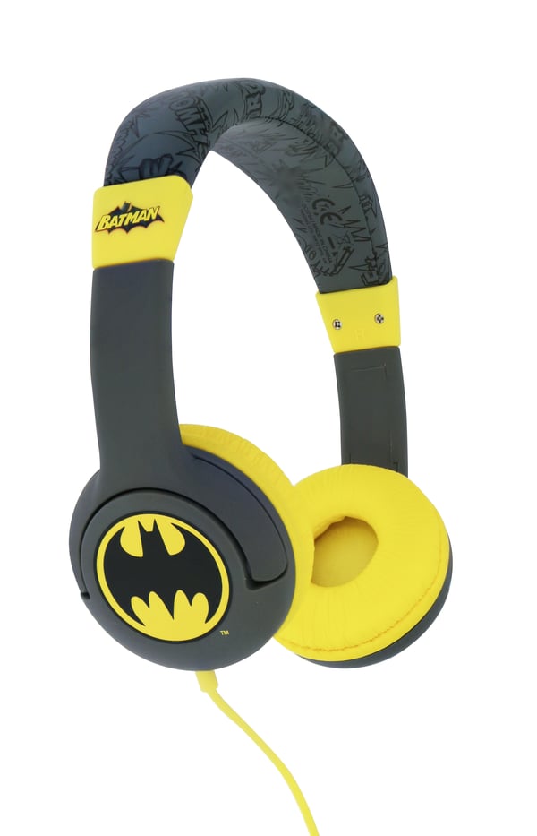 OTL Technologies DC Comics Bat signal Hovedtelefoner Ledningsført Headset Musik Sort, Gul