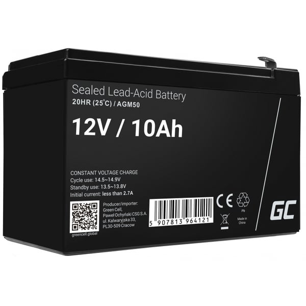 Pikkukuva 1 / 6: Green Cell AGM50 UPS-akku VRLA AGM 12 V 10 ah