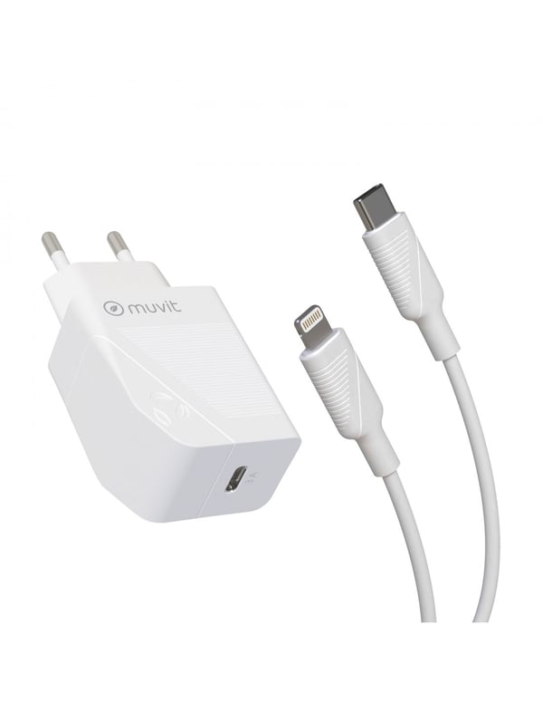 Muvit MCPAK0043 oplader til mobil enhed Universel Hvid Vekselstrøm Indendørs