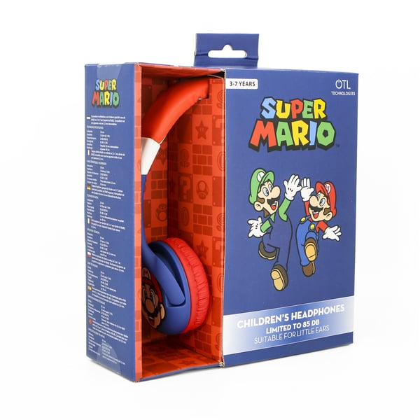 Miniatyrbillede 3 af 10: OTL Technologies Super Mario Blue Hovedtelefoner Ledningsført Headset Musik Flerfarvet