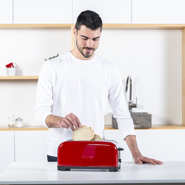 Taurus Vintage Red 6 2 skive(r) 1400 W Rød, Rustfrit stål