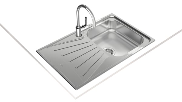 Teka STARBRIGHT 45 E-XP 1C 1E Top-monteret vask Rektangulær Rustfrit stål Teka STARBRIGHT 45 E-XP 1C 1E Top-monteret vask Rektangulær Rustfrit stål