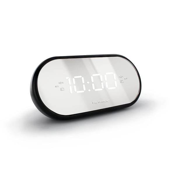 Miniatyrbillede 7 af 7: Metronic 477037 vækkeur Digital alarmur Sort, Spejl
