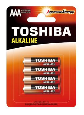 Toshiba LR03GCA BP-4C husholdningsbatteri Engangsbatteri AAA Alkaline