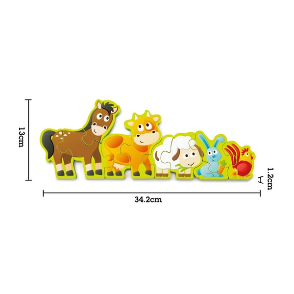 Pikkukuva 2 / 5: Hape Numbers & Farm Animals Muotopalapeli 10 kpl Eläimet