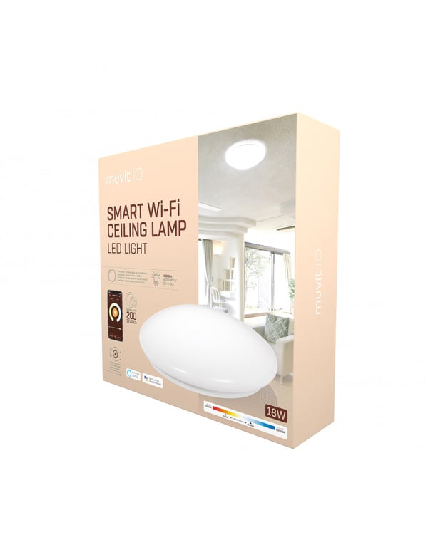 Miniatyrbild 5 av 7: Muvit MIOCLA001 smart belysning Smart takbelysning Wi-Fi 18 W