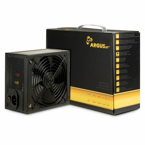 Miniatyrbillede 1 af 5: Inter-Tech ArgusNT GPS-700 enhed til strømforsyning 700 W 20+4 pin ATX ATX Sort