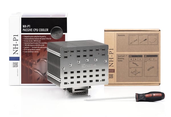Noctua NH-P1 Tietokoneen jäähdytysjärjestelmä Suoritin Jäähdytyslevy/jäähdytin Alumiini 1 kpl