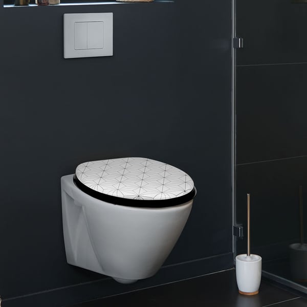 Wirquin 20721501 Kova wc-istuin Puu Musta, Harmaa