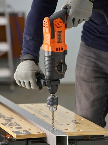 Black & Decker BEHS01K-QS porakone 1600 RPM SDS Plus Musta, Oranssi