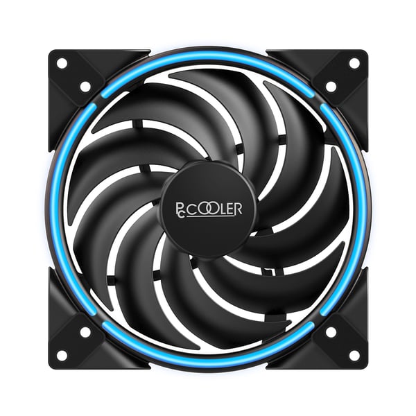 Miniatyrbild 4 av 7: PCCOOLER Corona Max 140mm RGB 1 Lüfter Datorväska Fan 14 cm Svart, Multifärg