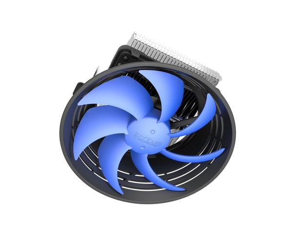 Miniatyrbild 2 av 5: PCCOOLER Q100M-V2 CPU Kühler 75W TDP Processor Nedkylningssats 10 cm Blå