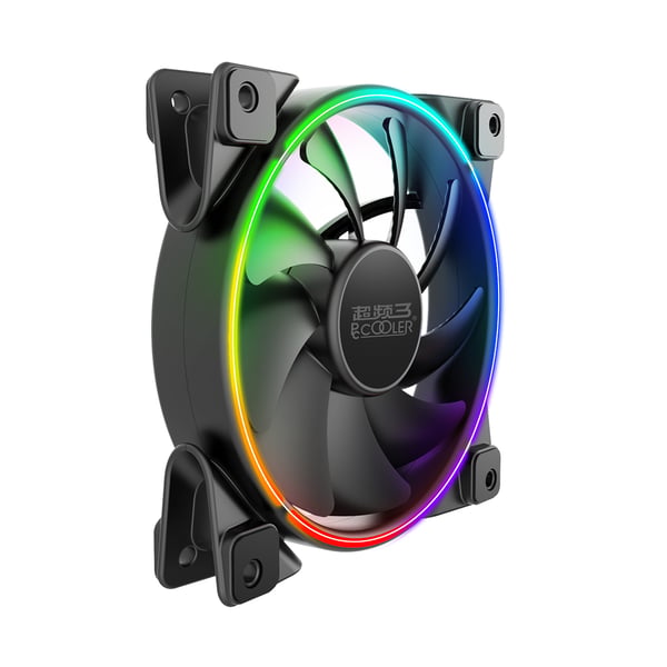 Miniatyrbild 4 av 4: PCCOOLER Corona RGB 1 Lüfter Datorväska Fan 12 cm Svart, Multifärg