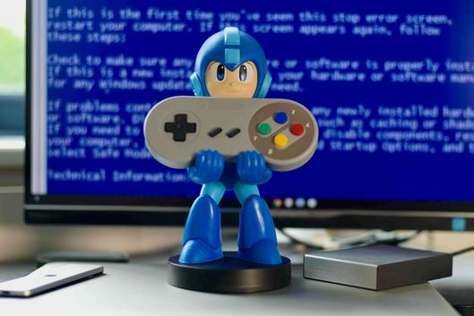 Miniatyrbillede 2 af 7: Exquisite Gaming Cable Guys Mega Man Passiv holder Gaming kontrolenhed, Mobiltelefon/Smartphone, Fjernbetjening Blå