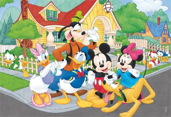 Lisciani Disney Puzzle Maxifloor 2 x 12 Mickey Kuviopalapeli 12 kpl Sarjakuvat