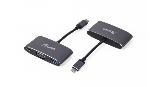 LMP USB-C multiport adapter VGA & USB USB grafiikka-adapteri 1920 x 1200 pikseliä Musta