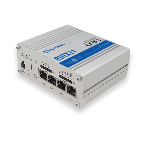 Pikkukuva 1 / 3: Teltonika RUTX11 langaton reititin Gigabitti Ethernet Kaksitaajuus (2,4 GHz/5 GHz) 4G Harmaa