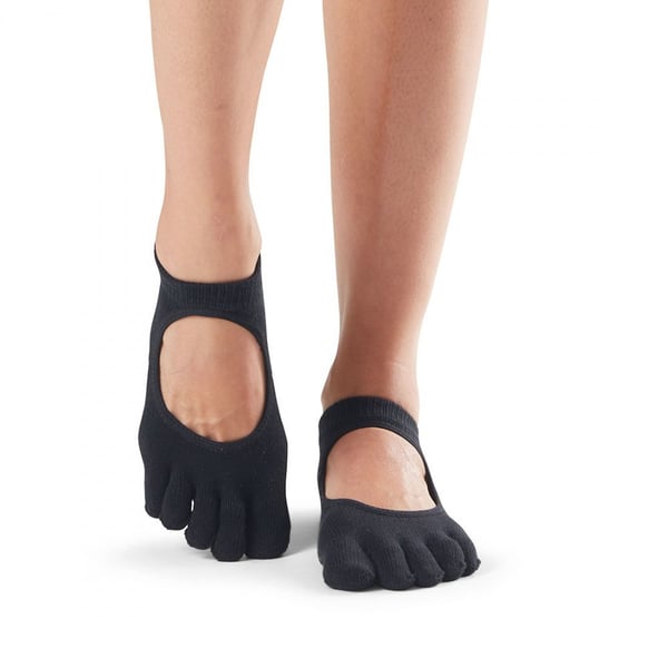 Miniatyrbillede 2 af 2: ToeSox Full Toe Bellarina Unisex Sort 1 Par