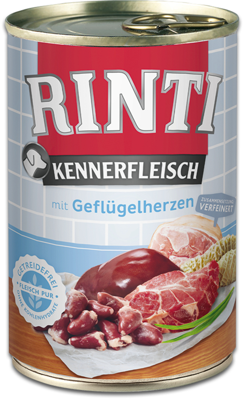 RINTI Kennerfleisch Sydän, Siipikarja Aikuinen 400 g