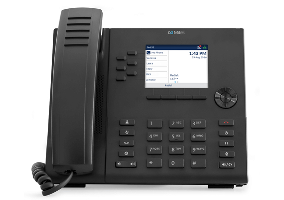 Mitel 6915 IP-telefoner Svart LCD Wi-Fi