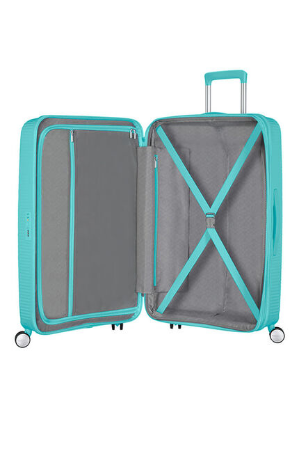 Miniatyrbild 1 av 9: American Tourister Sounbox Spinner Expandable 77cm Vagn Hårt skal Blå 97 l Polypropylen (PP)