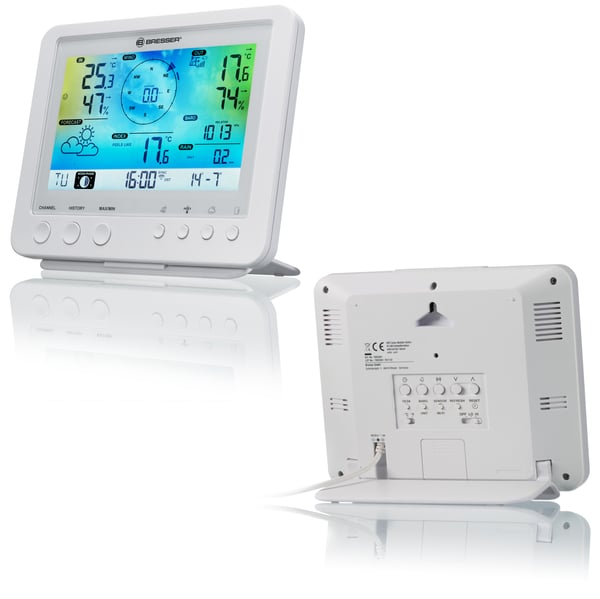 Bresser Optics 7002581 digital vejrstation Sort, Hvid Wi-Fi