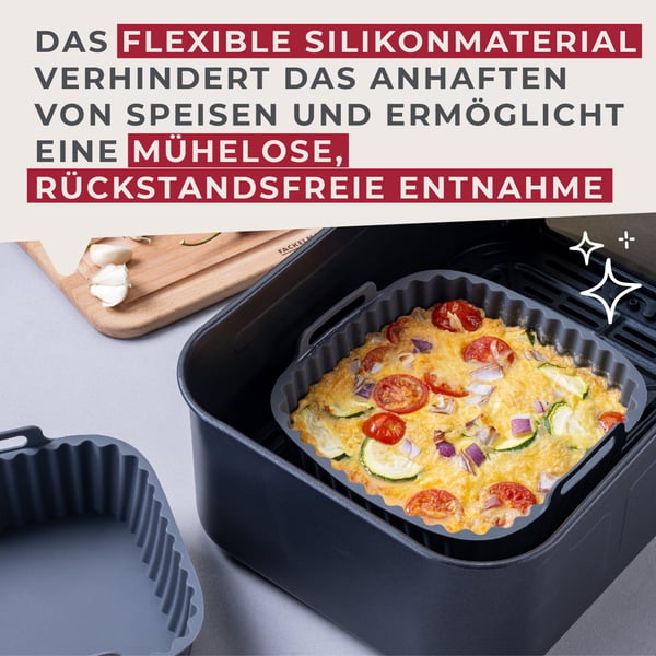Fackelmann 45104 leivinpelti ja -paperi Air fryer Neliö Silikoni