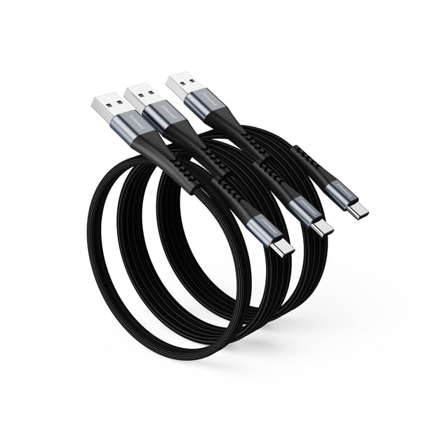 Intenso CHARGING/DATA CABLE A60C MIX 3PCS PACK ZWART USB-kabel USB A USB C Sort