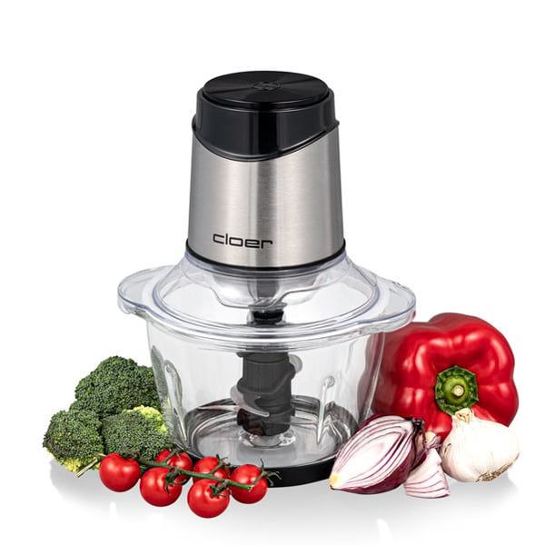Cloer 6829 elektrisk madhakker 1,2 L Sølv, Transparent