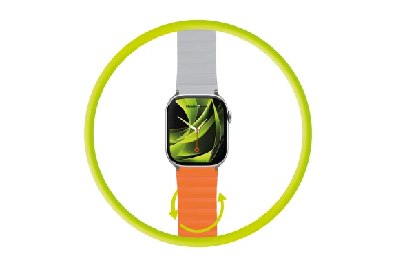 Miniatyrbillede 3 af 10: Mobile Origin AWMS-02-ORG-GRY Smart bærbart (wearable) tilbehør Rem Orange, Grå Silikone