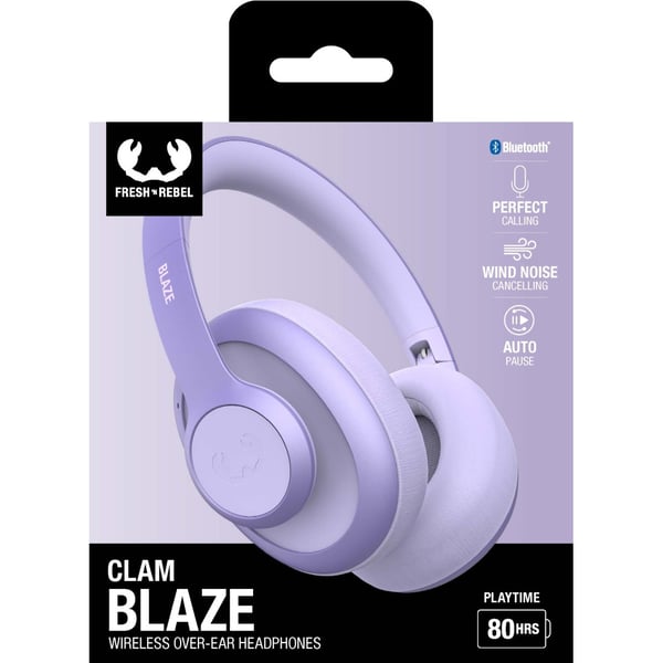 Fresh 'n Rebel Clam Blaze Headset Trådløs Opkald/musik USB Type-C Bluetooth Violet