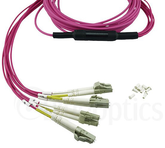 Miniatyrbillede 8 af 9: BlueOptics CBL-MPO12-4LC-OM4-15M-BO InfiniBand og fiberoptisk kabel MPO 4x LC Violet