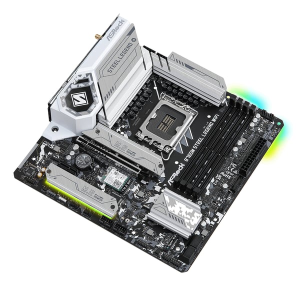 Miniatyrbillede 2 af 5: Asrock B760M Steel Legend WiFi Intel B760 LGA 1700 micro ATX