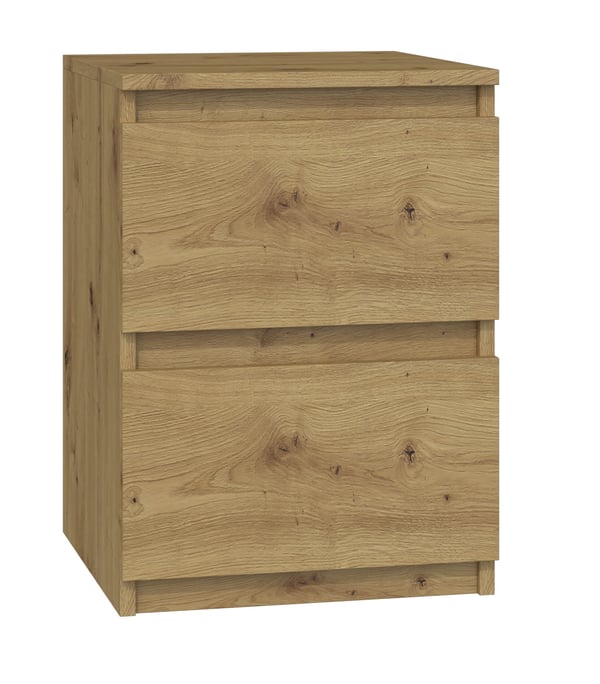 Pikkukuva 1 / 3: Topeshop M2 ARTISAN yöpöytä & sängynvierustapöytä 2 laatikko(a) Tammi, Puu