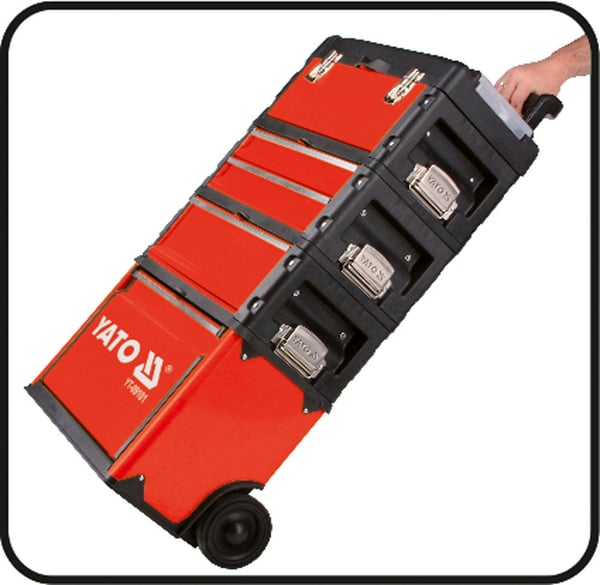 Yato YT-09102 työkalupakki Työkalulaatikko Alumiini, Metalli, Muovi Musta, Punainen
