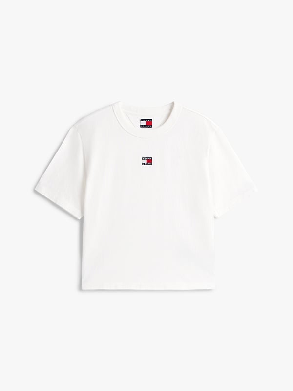 Tommy Hilfiger Tommy Badge Boxy Crew Neck T-Shirt T-tröja Rund halsringning Bomull