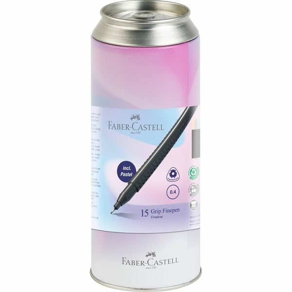 Miniatyrbillede 1 af 2: Faber-Castell Grip Finepen Promotion Set fineliner Fin Forskellige farver 15 stk