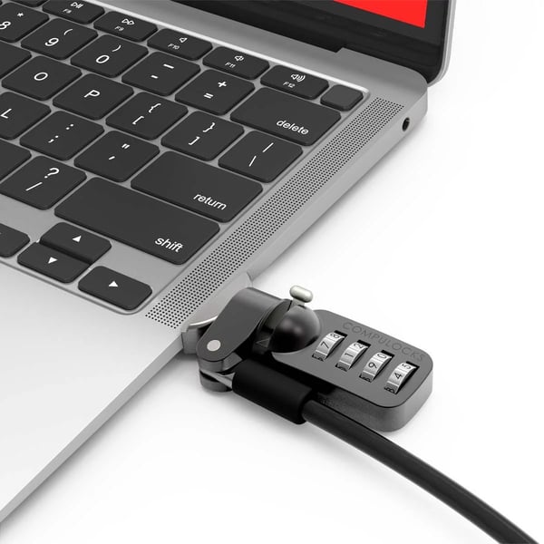 Compulocks Ledge Lock Adapter för MacBook Air 13\" M2-M4 med Kombinationslås Silver
