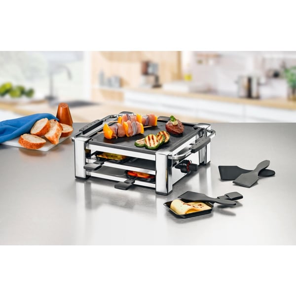 Rommelsbacher RCC 1000 raclettepannu 4 henkilö(t) 1000 W Musta, Kromi
