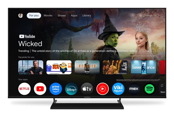 Thomson G63 Series 65UG5X15 TV-apparat 165,1 cm (65") 4K Ultra HD Smart-TV Wi-Fi Svart
