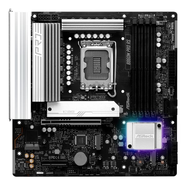 Miniatyrbillede 4 af 6: Asrock B860M Pro RS Intel B860 LGA 1851 (Socket V1) micro ATX