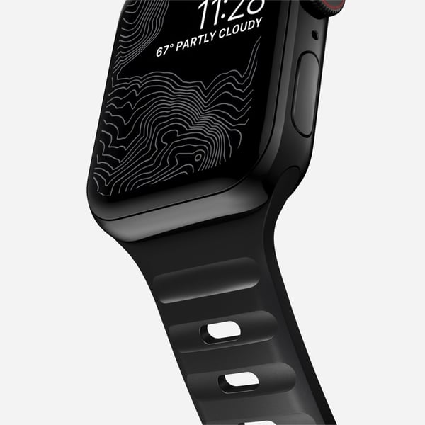 Miniatyrbillede 7 af 9: Nomad Sport Strap Band Sort Aluminium, Gummi