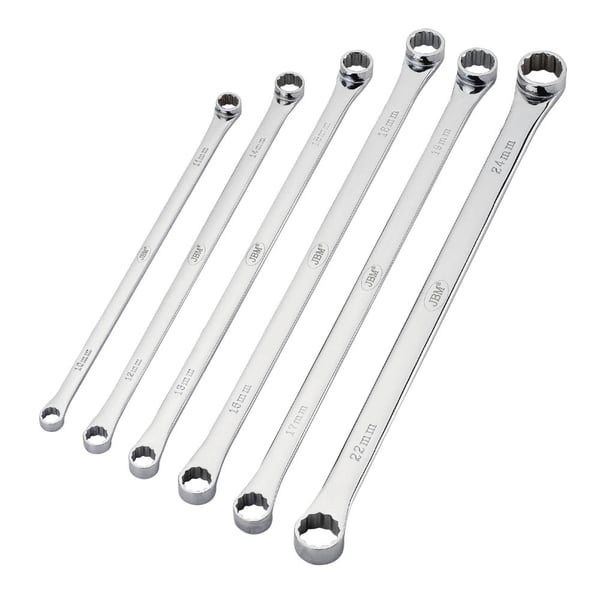 Miniatyrbillede 2 af 4: JBM 51864 ringsvensknøgle Sølv 10,11,12,13,14,15,16,17,18,19,22,24 mm